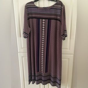 Beautiful patterned mini plus size dress